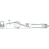 Palec zgrabiarki pokosowej - 52516600387/10 - Sklep rolniczy PoltechParts