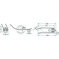 Palec zgrabiarki pokosowej - 52557502000/10 - Sklep rolniczy PoltechParts