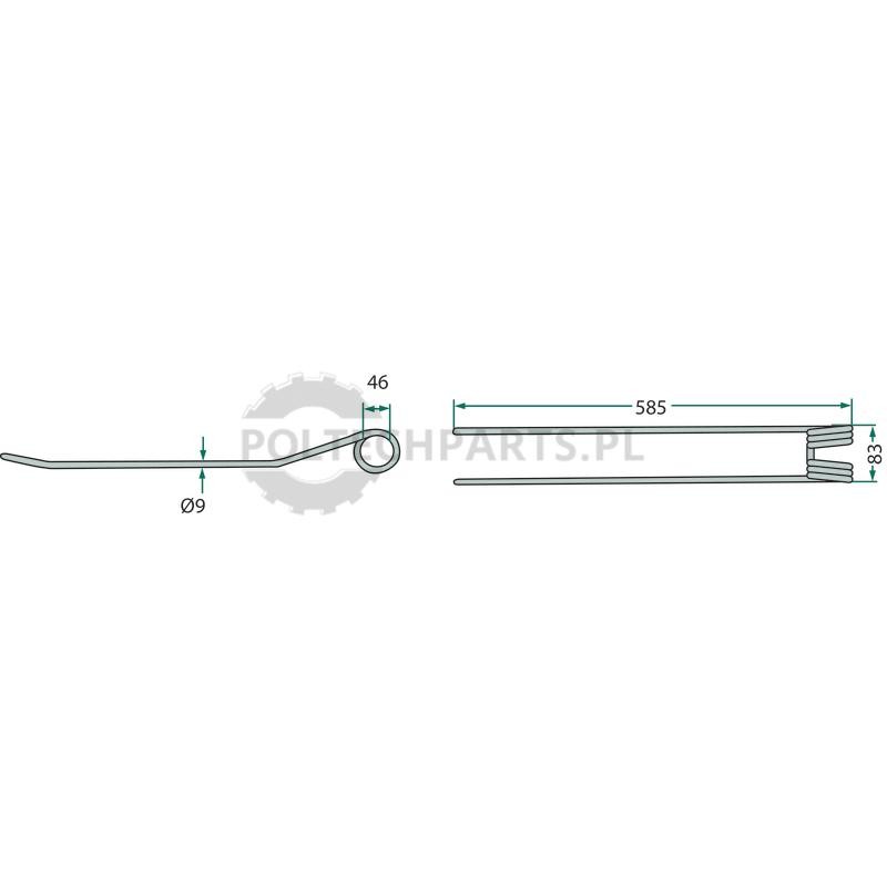 Palce zgrabiarki - 525436031/10 - Sklep rolniczy PoltechParts