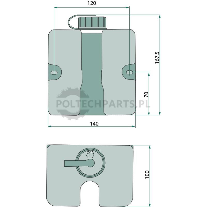 Zbiornik do wycieraczek - 65499700 - Sklep rolniczy PoltechParts