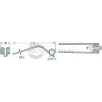 Palce zgrabiarki - 52557720200/10 - Sklep rolniczy PoltechParts