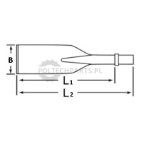 Moil point Hex 32 x 160 mm | poltechparts.pl