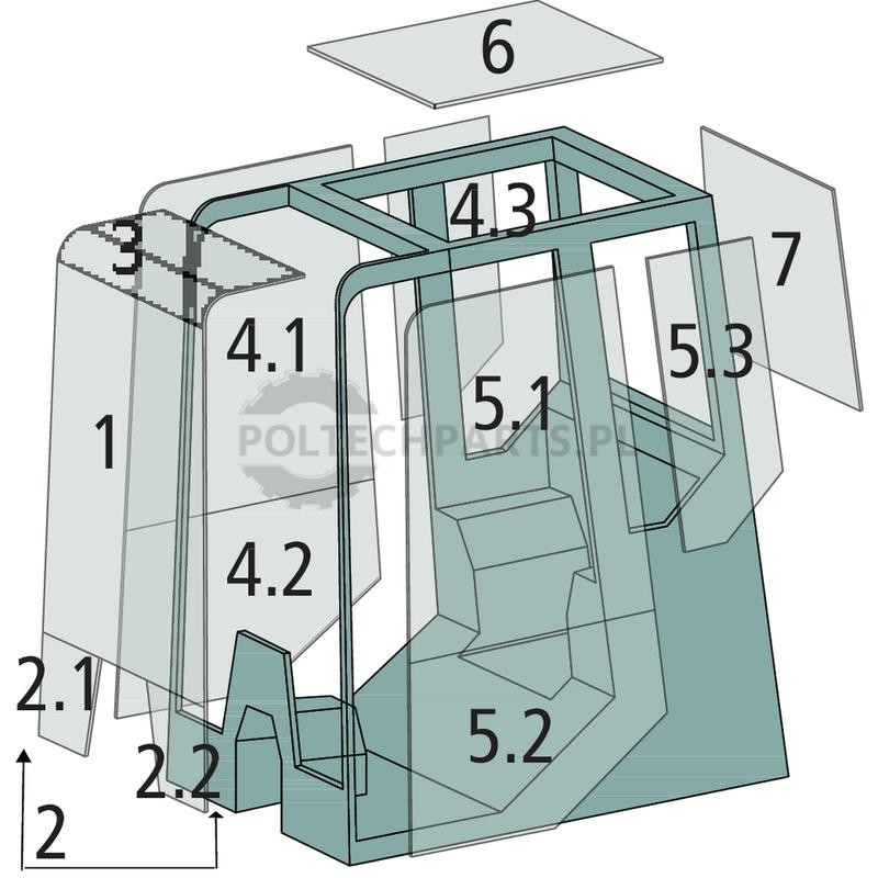 szyba drzwi dolna - 65015S10300 - Sklep rolniczy PoltechParts
