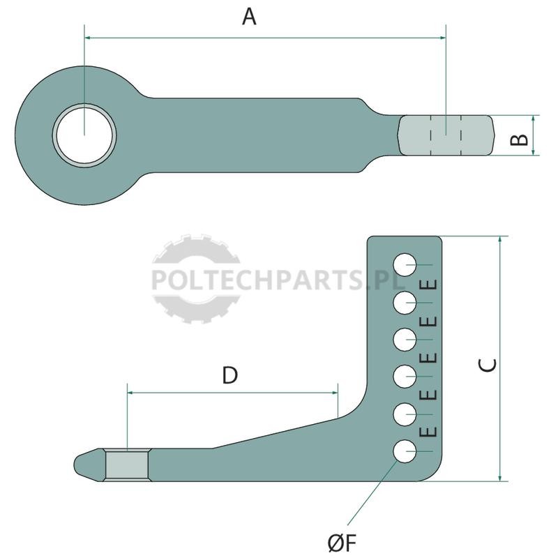 Ucho zaczepu | poltechparts.pl