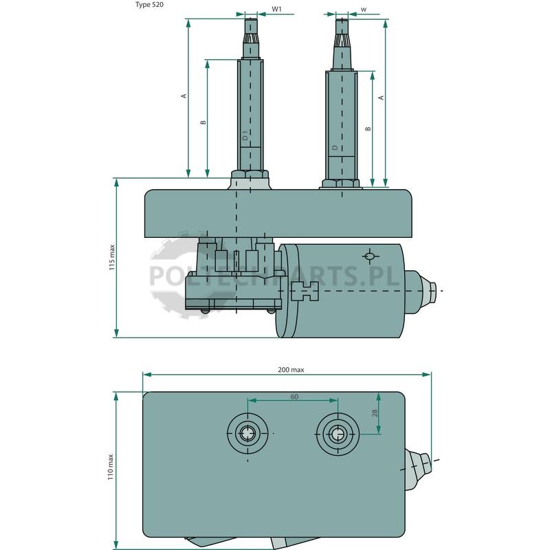 Silniczek wycieraczek - 654900095 - Sklep rolniczy PoltechParts