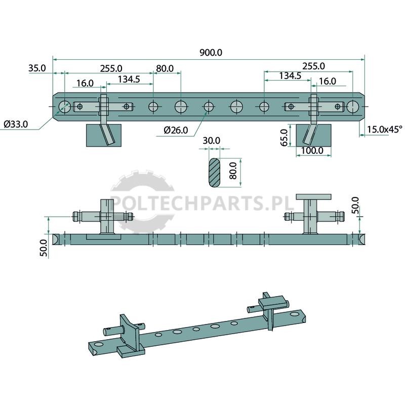 Belka polowa - 200DB068 - Sklep rolniczy PoltechParts