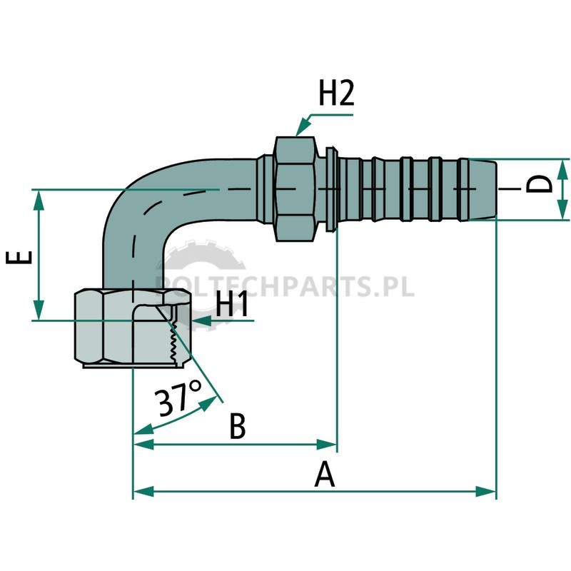PNB 32 DKJ 1 5/8" 90°S | poltechparts.pl