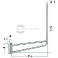 Uchwyt lusterka, prawe, uniwersalne - 65499056 - Sklep rolniczy PoltechParts