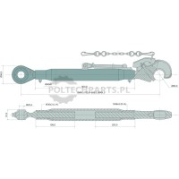 Mechanischer Oberlenker - 19309228 - Sklep rolniczy PoltechParts