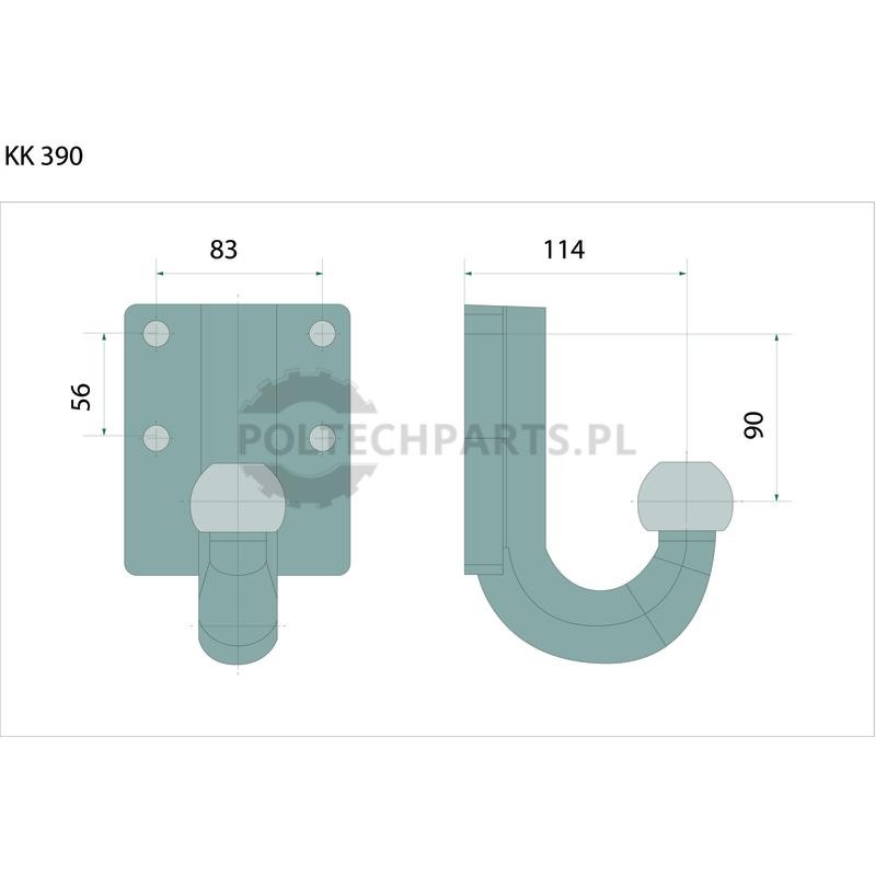 Zaczep do przyczepy K50 | poltechparts.pl