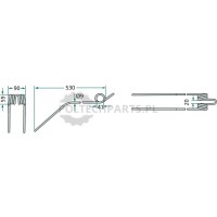 Palec zgrabiarki pokosowej - 52506581134 - Sklep rolniczy PoltechParts
