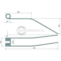 Palec zgrabiarki pokosowej - 525525150 - Sklep rolniczy PoltechParts