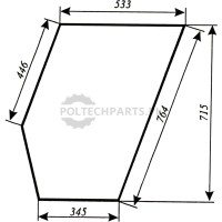 Szyba drzwi dolna | poltechparts.pl