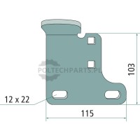 Fixirungsplatte links mit Schrauben - 838810104 - Sklep rolniczy PoltechParts