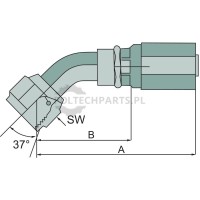 PNE 10 DKJ 3/4" 45° | poltechparts.pl