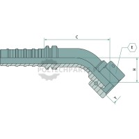 PN 25 DKR 1" 45° DS | poltechparts.pl