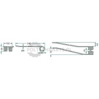 Palec zgrabiarki pokosowej - 525491774/10 - Sklep rolniczy PoltechParts