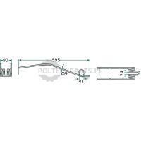 Palec zgrabiarki pokosowej - 52516600420/10 - Sklep rolniczy PoltechParts