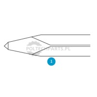 Moil point Hex 25 x 108 mm | poltechparts.pl