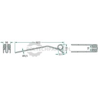 Palec zgrabiarki pokosowej - 52557562500/10 - Sklep rolniczy PoltechParts