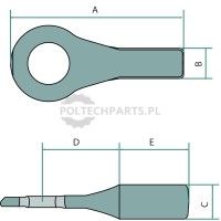 Ucho zaczepu | poltechparts.pl
