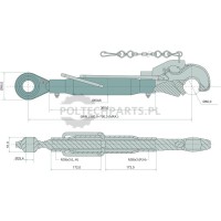 Mechanischer Oberlenker - 19314542 - Sklep rolniczy PoltechParts