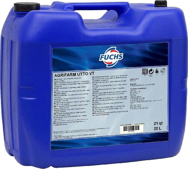 Olej hydrauliczno/przekładniowy, Agrifarm UTTO VT 20 l półsyntetyczny, ACEA E2, API CF-4, CG-4, SF, GL-4, ISO 68, SAE 10W-30 Fuchs