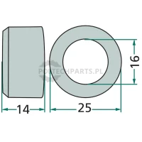 Tuleja dystansowa - 6470608010F - Sklep rolniczy PoltechParts
