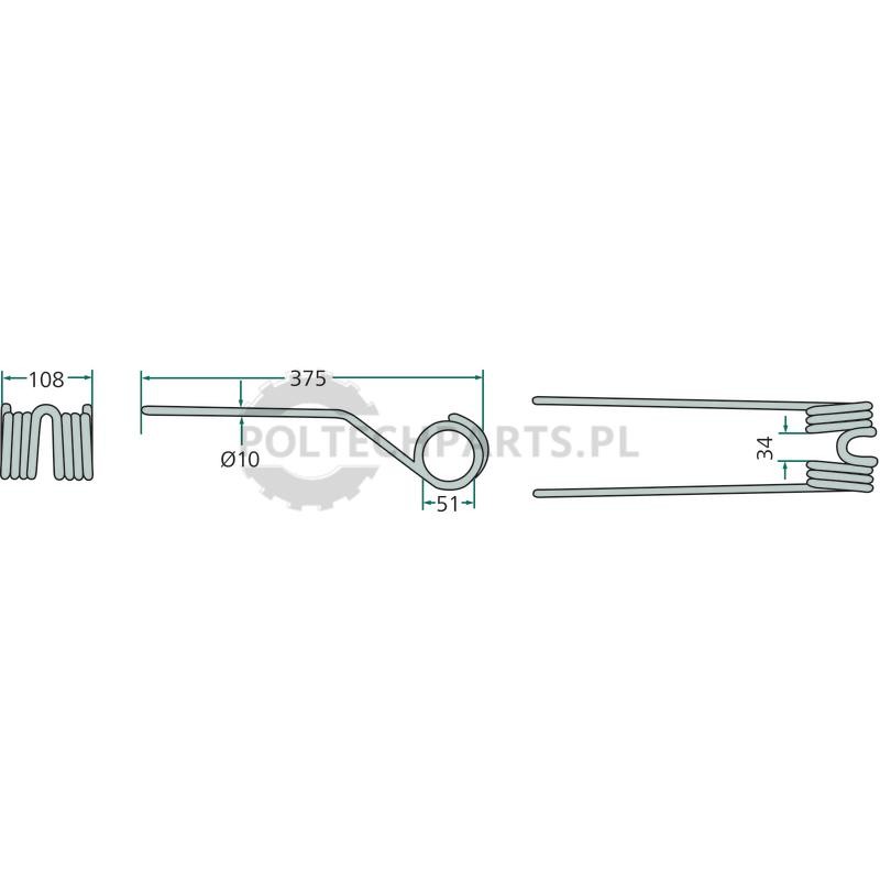 Palec przetrząsaczo-zgrabiarki karuz. - 52516502744 - Sklep rolniczy PoltechParts