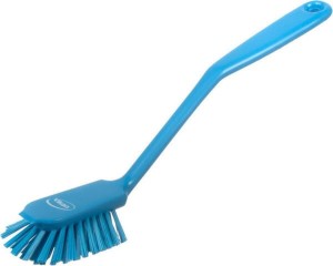 Szczotka z krawędzią zdrapującą, wygięta niebieska średnia 280 mm