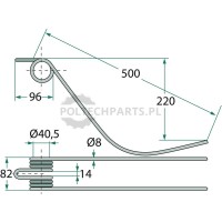 Palec zgrabiarki pokosowej - 52552563 - Sklep rolniczy PoltechParts