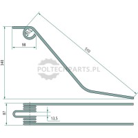Palec zgrabiarki pokosowej - 525525152 - Sklep rolniczy PoltechParts