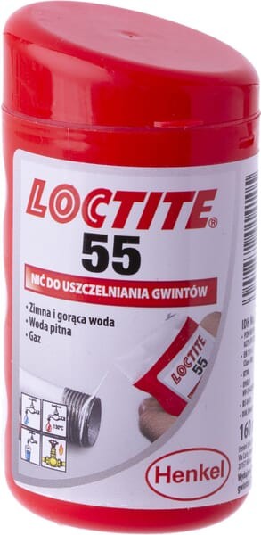 Nić do uszczelniania gwintów 55 Loctite, 160 m