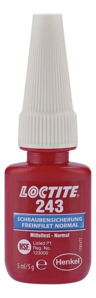 Środek zabezpieczający gwinty 243 Loctite, 5 ml