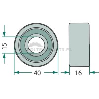 Rolka jezdna - 64700401911F - Sklep rolniczy PoltechParts