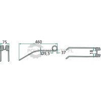 Palec zgrabiarki pokosowej - 525600050 - Sklep rolniczy PoltechParts