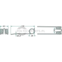 Palec podbieracza - 52506296285/10 - Sklep rolniczy PoltechParts