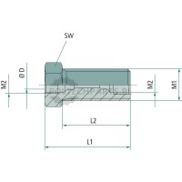 Złącze grodziowe z gwintem wewnętrznym | poltechparts.pl