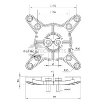 Adapterplatte VESA 50/75 - 12402927 - Sklep rolniczy PoltechParts