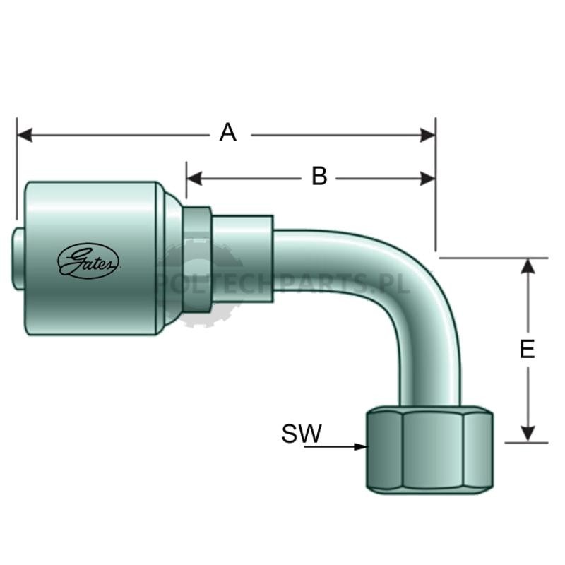 PNE 16 DKORF 1" 90° SL=32
