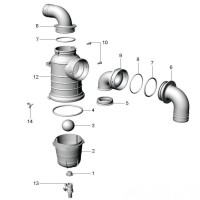 Szklana obudowa syfonu do połączenia ba… | poltechparts.pl