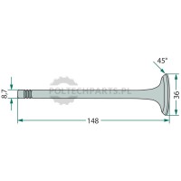 Zawór ssący - 38002258 - Sklep rolniczy PoltechParts