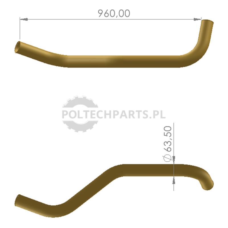 Przewód rurowy - 23815AGT0415 - Sklep rolniczy PoltechParts