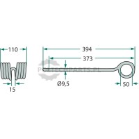 Palec przetrząsaczo-zgrabiarki karuz. - 52558740600/10 - Sklep rolniczy PoltechParts