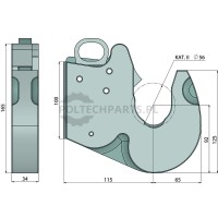 Hak łącznika dolnego | poltechparts.pl
