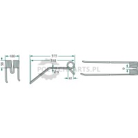 Palec zgrabiarki pokosowej - 52557701700/10 - Sklep rolniczy PoltechParts