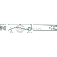 Palec zgrabiarki pokosowej - 525160313/10 - Sklep rolniczy PoltechParts