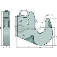 Hak łącznika dolnego | poltechparts.pl
