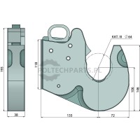 Hak łącznika dolnego | poltechparts.pl