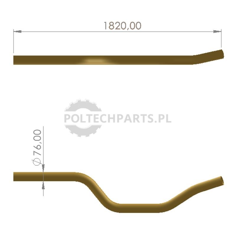 Przewód rurowy - 23815AGT0460 - Sklep rolniczy PoltechParts